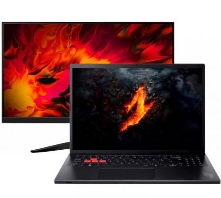 Combo Acer Nitro Lite 16 Intel Core i5 13420H 8GB 512GB SSD RTX 4050 Win11 + Monitor Gamer Acer Nitro KG241Y 23.8" FHD 180Hz