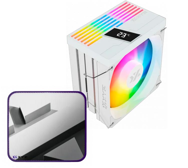 Cooler XYZ Thermax Pulsar 6 White ARGB Display + Mouse Pad XYZ White Large