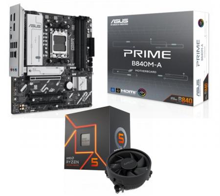Kit Mother ASUS PRIME B840M-A   + Procesador AMD Ryzen 5 7600 5.1GHz Turbo AM5 + Wraith Stealth Cooler