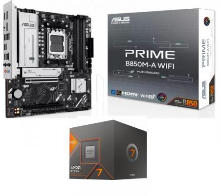 Kit Mother ASUS PRIME B850M-A WIFI   + Procesador AMD Ryzen 7 8700G 5.1GHz Turbo AM5 + Wraith Stealth Cooler
