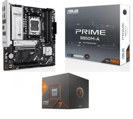 Kit Mother ASUS PRIME B850M-A   + Procesador AMD Ryzen 7 8700G 5.1GHz Turbo AM5 + Wraith Stealth Cooler