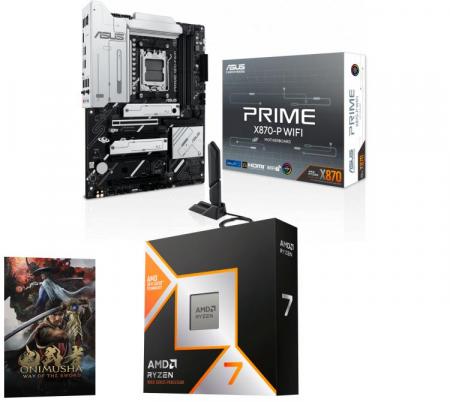 Kit Mother ASUS PRIME X870-P WIFI + Procesador AMD Ryzen 7 9800X3D 5.2GHz Turbo AM5 - No Incluye Cooler