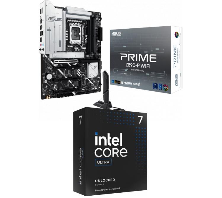 Kit Mother ASUS PRIME Z890-P WIFI + Procesador Intel Core Ultra 7 265KF 5.5Ghz Turbo Socket 1851 Arrow Lake