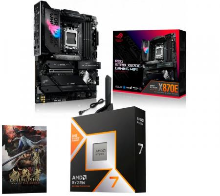 Kit Mother ASUS ROG STRIX X870E-E GAMING WIFI + Procesador AMD Ryzen 7 9800X3D 5.2GHz Turbo AM5 - No Incluye Cooler