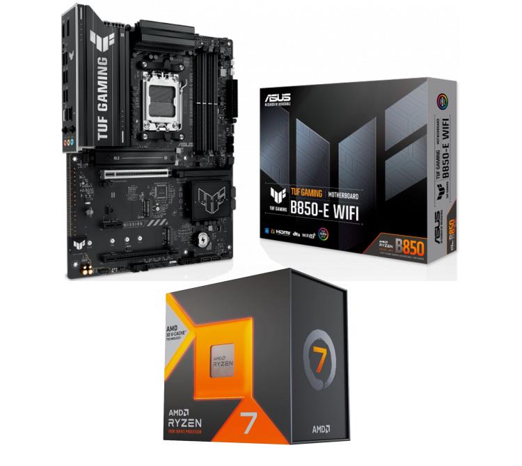 Kit Mother ASUS TUF GAMING B850-E WIFI + Procesador AMD Ryzen 7 7800X3D 5.0GHz Turbo AM5 - No incluye cooler