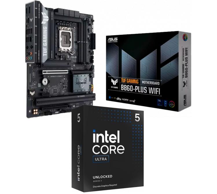 Kit Mother ASUS TUF GAMING B860-PLUS WIFI + Procesador Intel Core Ultra 5 245K 5.2Ghz Turbo Socket 1851