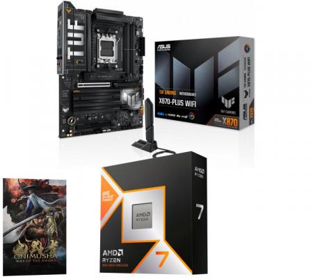 Kit Mother ASUS TUF GAMING X870-PLUS WIFI + Procesador AMD Ryzen 7 9800X3D 5.2GHz Turbo AM5 - No Incluye Cooler