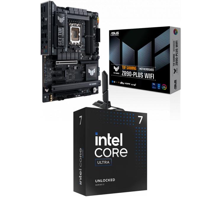 Kit Mother ASUS TUF GAMING Z890-PLUS WIFI + Procesador Intel Core Ultra 7 265K 5.5Ghz Turbo Socket 1851 Arrow Lake