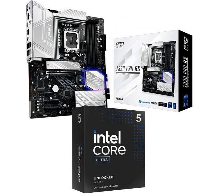 Kit Mother Asrock Z890 PRO RS + Procesador Intel Core Ultra 5 245K 5.2Ghz Turbo Socket 1851
