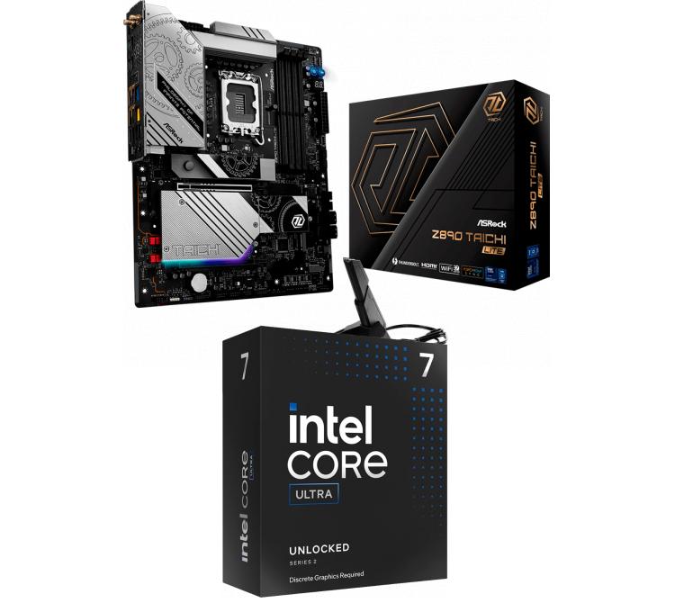 Kit Mother Asrock Z890 TAICHI LITE WIFI + Procesador Intel Core Ultra 7 265KF 5.5Ghz Turbo Socket 1851