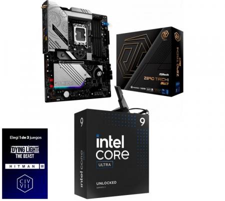Kit Mother Asrock Z890 TAICHI LITE WIFI + Procesador Intel Core Ultra 9 285K 5.7Ghz Turbo Socket 1851