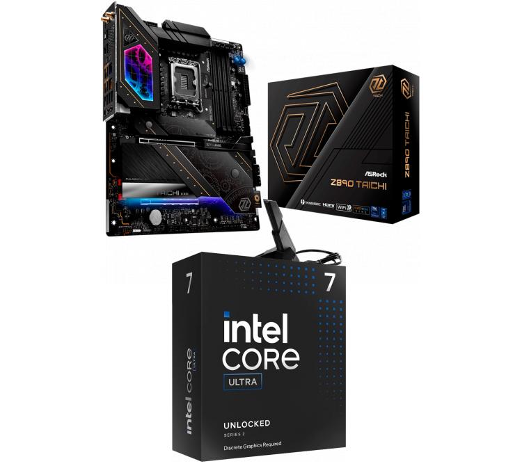 Kit Mother Asrock Z890 TAICHI WIFI + Procesador Intel Core Ultra 7 265KF 5.5Ghz Turbo Socket 1851