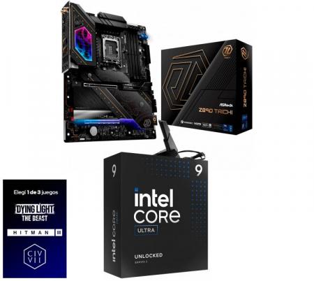 Kit Mother Asrock Z890 TAICHI WIFI + Procesador Intel Core Ultra 9 285K 5.7Ghz Turbo Socket 1851