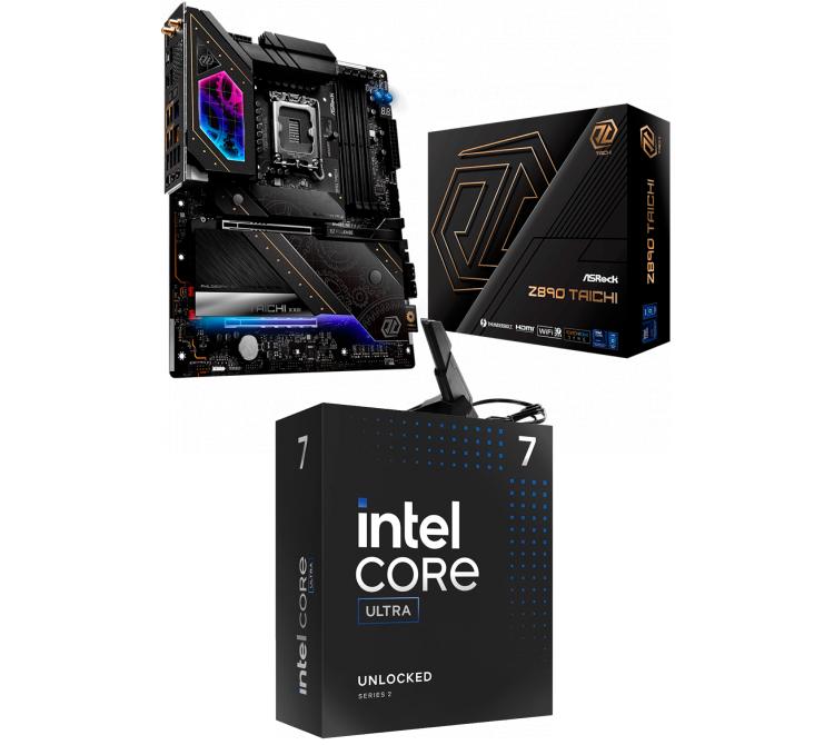 Kit Mother Asrock Z890 TAICHI + Procesador Intel Core Ultra 7 265K 5.5Ghz Turbo Socket 1851 Arrow Lake