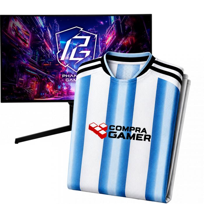 Monitor Gamer AsRock Phantom Gaming PGO27QFS 27" QHD WOLED 240Hz 0.03Ms FreeSync Premium Pro KVM + Camiseta Selección Compra Gamer