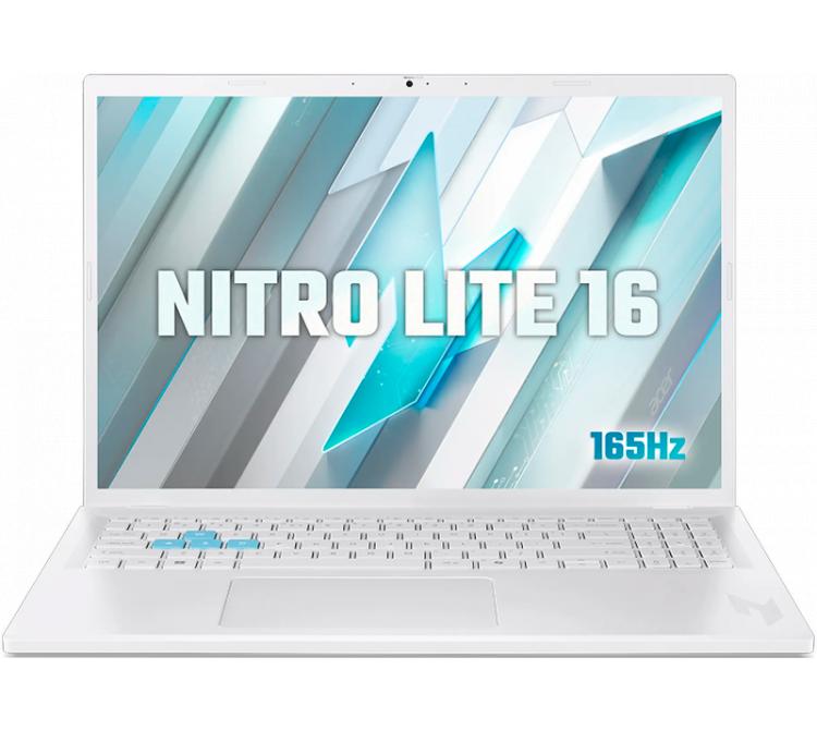 Notebook Acer Nitro Lite 16 16" Intel I5 13420H 16GB SSD 512GB RTX 4050 165Hz Win11 White + Mouse Corsair M75 Launch Edition Y Mouse Pad Corsair XL