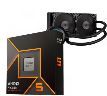 Procesador AMD Ryzen 5 9600X 5.4GHz Turbo + Corsair NAUTILUS 240 RS LCD Water Cooler