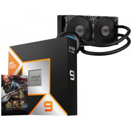 Procesador AMD Ryzen 9 9950X3D 5.7GHz Turbo + Corsair NAUTILUS 240 RS LCD Water Cooler