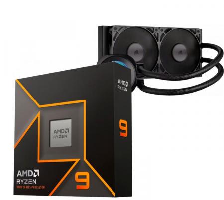 Procesador AMD Ryzen 9 9950X 5.7GHz Turbo + Corsair NAUTILUS 240 RS LCD Water Cooler