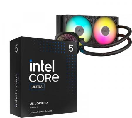 Procesador Intel Core Ultra 5 245K 5.2Ghz Turbo + Corsair ICUE TITAN LINK 240 RX RGB Water Cooler