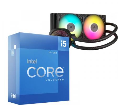Procesador Intel Core i5 12600K 4.90GHz Turbo + Corsair ICUE TITAN LINK 240 RX RGB Water Cooler