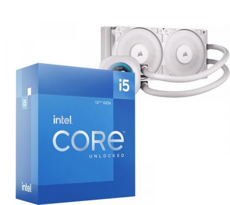 Procesador Intel Core i5 12600K 4.90GHz Turbo + Corsair NAUTILUS 240 RS LCD White Water Cooler