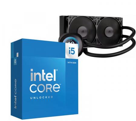 Procesador Intel Core i5 14600K 5.3GHz Turbo + Corsair NAUTILUS 240 RS LCD Water Cooler