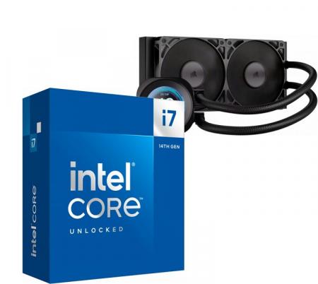 Procesador Intel Core i7 14700KF 5.6GHz Turbo + Corsair NAUTILUS 240 RS LCD Water Cooler