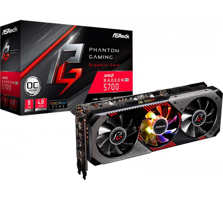 Placa de Video Asrock Radeon RX 5700 8GB GDDR6 PHANTOM GAMING D