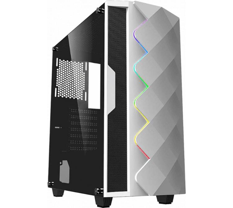 Gabinete Magnum Tech 235GM White RGB Vidrio Templado