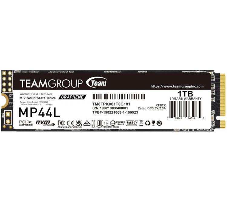 Disco Solido SSD M.2 Team 1TB MP44L 5000MB/s NVMe PCI-E x4 Gen4