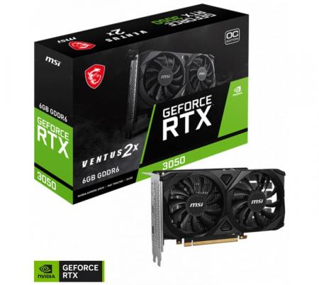 Placa de Video MSI GeForce RTX 3050 6GB GDDR6 Ventus 2X OC