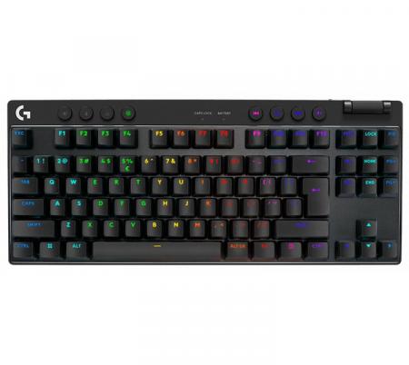 Teclado Mecanico Logitech PRO X TKL Wireless Lightspeed 1ms Black RGB Switch GX 50Hs