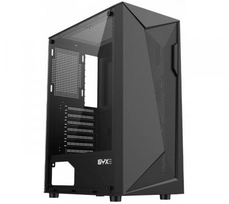 GABINETE GAMER SYX EQS9 BLACK VIDRIO TEMPLADO ATX - SIN FANES