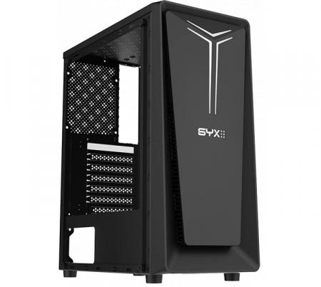 GABINETE GAMER SYX EZQ22 BLACK VIDRIO TEMPLADO ATX