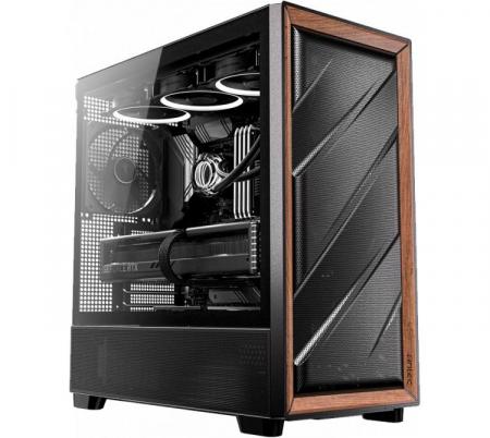 Gabinete Antec FLUX 4x120mm + 1x140mm Fans Mesh Wood Vidrio Templado