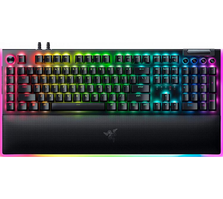 Teclado Mecanico Razer BlackWidow V4 Pro Synapse 4 RGB Chroma Switch Yellow Linear