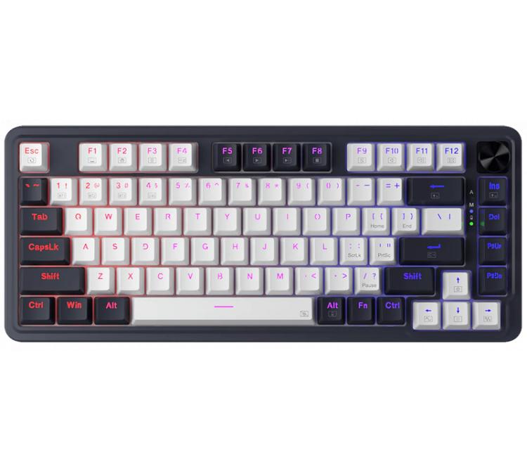 Teclado Mecanico Redragon K673 Ucal PRO Wireless 2.4Ghz Bluetooth 75% Switch Linear RED White/Black RGB