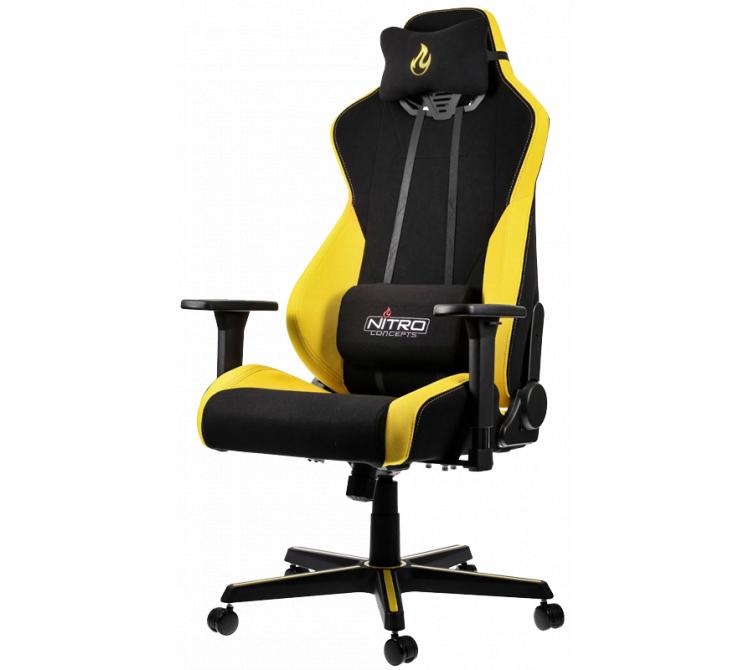 Silla Gamer Nitro Concepts S300 - Negro/Amarillo (Peso MAX. 135kg)
