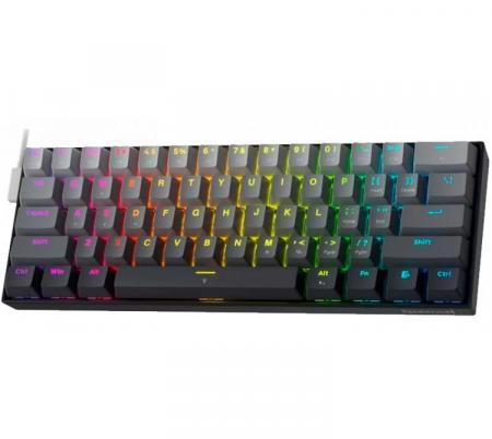 Teclado MagneticoMecanico Redragon K617 Fizz 60% Rapid Trigger 8K Hz Black RGB