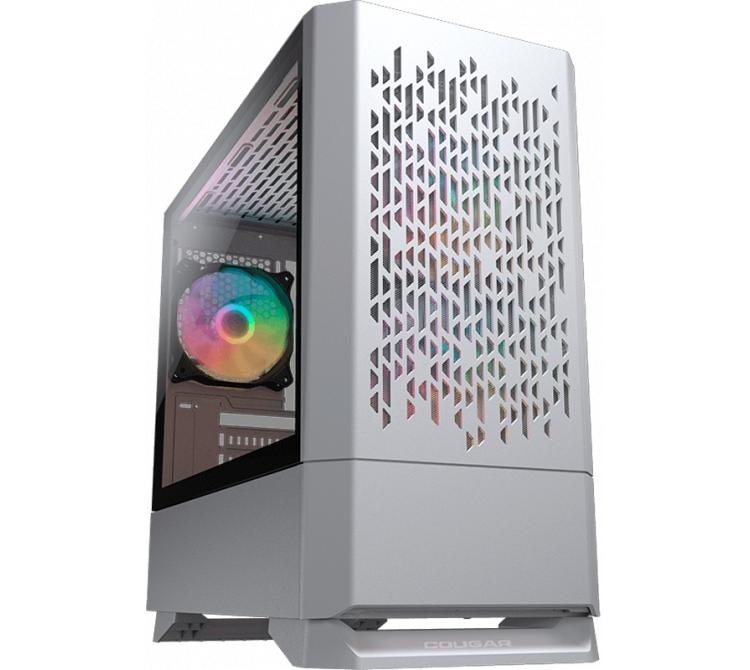 Gabinete Cougar MG140 White 3x120mm ARGB Fans Mesh Vidrio Templado Incl. Controlador