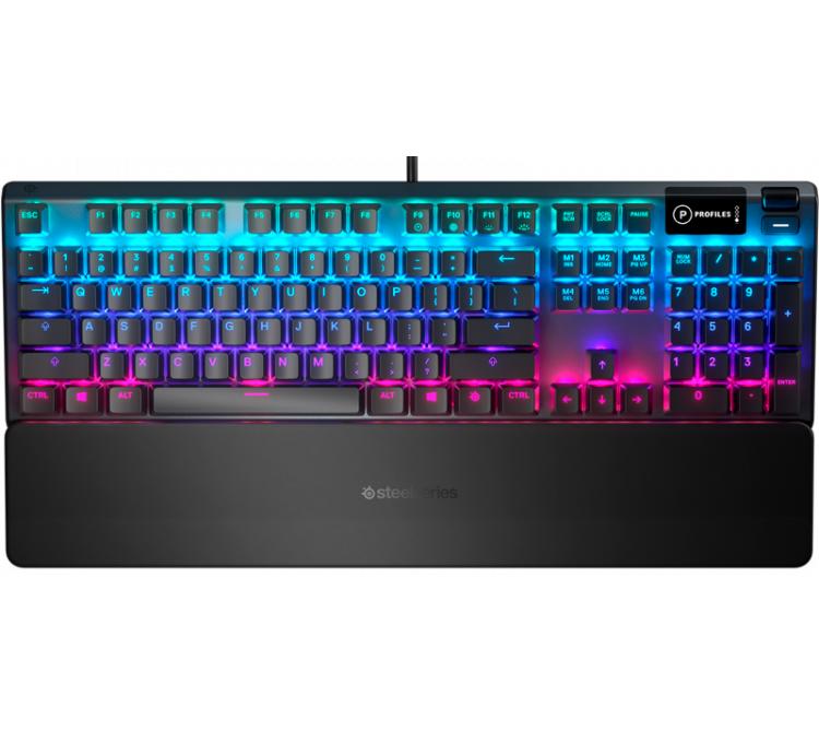 Teclado Mecanico SteelSeries Apex 5 OLED Smart Display Switch Hybrid Blue RGB