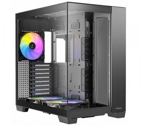 Gabinete Antec C8 ARGB Black 2x160mm Reverse Fans + 1x140mm ARGB Fan Vidrio Templado 270° Dual Chamber USB-C