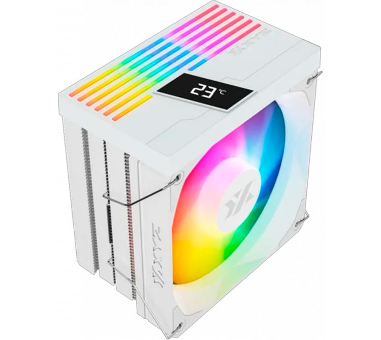 Cooler CPU XYZ Thermax Pulsar 6 White ARGB Digital Temperature Display