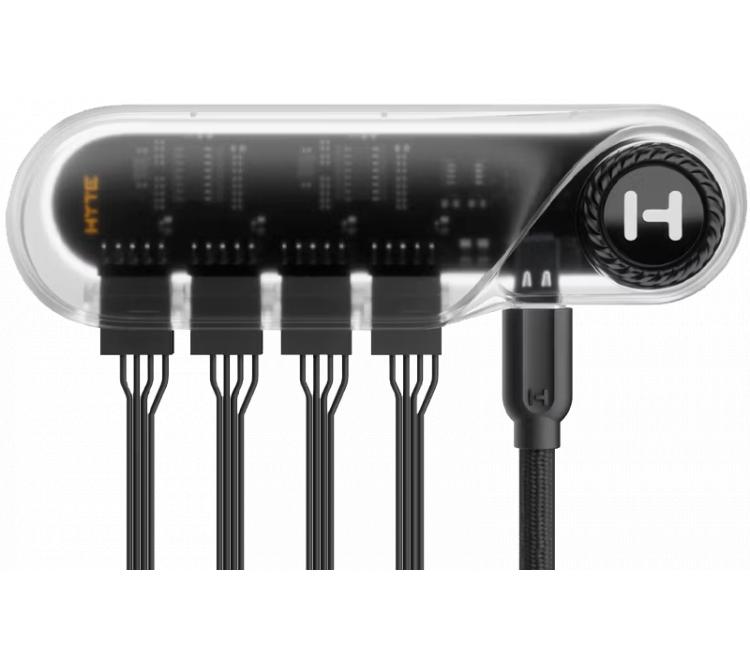 Powered USB Hub HYTE 4x USB 2.0 - USB-C 5V 4A Magnetic