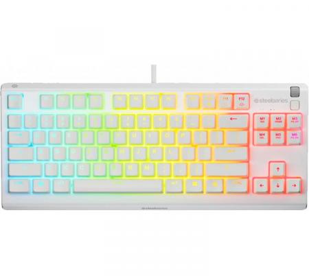 Teclado SteelSeries Apex 3 TKL Switch Whisper-Quiet IP32 Water Resistant White RGB