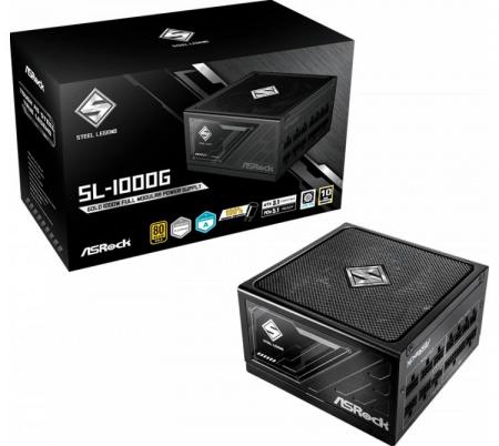 Fuente Asrock 1000W 80 Plus Gold Steel Legend Full Modular ATX 3.1 PCIe 5.1 Cybenetics Platinum
