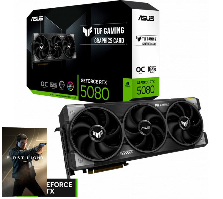 Placa de Video ASUS TUF GeForce RTX 5080 16GB GDDR7 Gaming OC