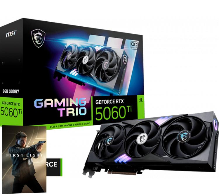 Placa de Video MSI GeForce RTX 5060 TI 8GB GAMING TRIO OC