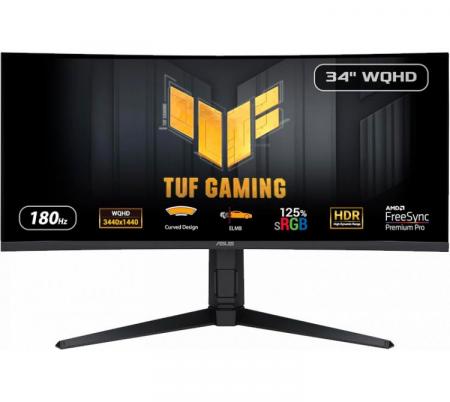 Monitor Gamer ASUS TUF VG34VQL3A-J 34" Curvo 1500R WQHD VA 180Hz AMD Freesync Premium Pro